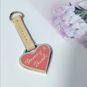 Dooney & Bourke Coral Heart Keychain